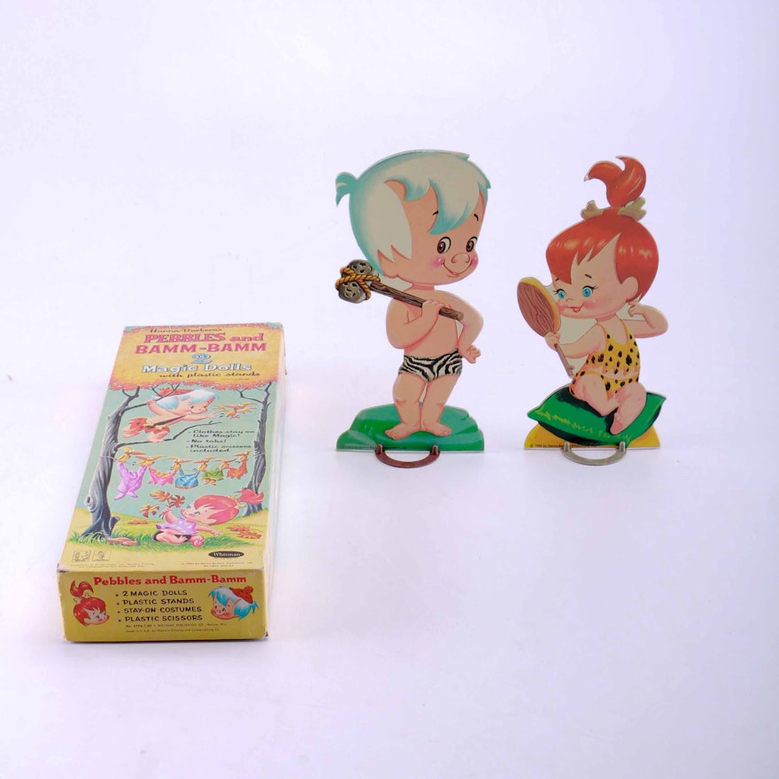 vintage pebbles and bam bam magic dolls set ebth