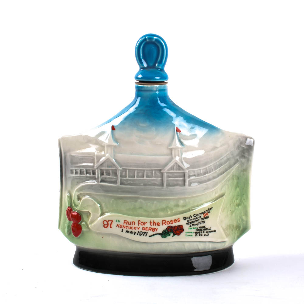 Jim Beam Churchill Downs 1971 Kentucky Derby Ceramic Whiskey Decanter EBTH