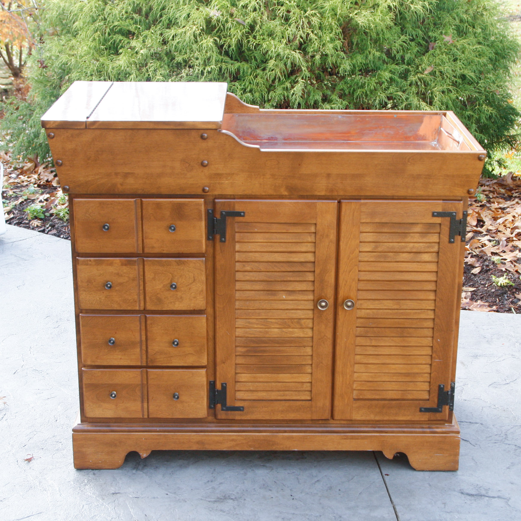 Ethan Allen Heirloom Dry Sink with Copper Insert EBTH