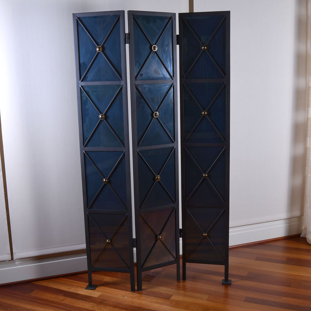 Wrought Iron Decorative Folding Screen EBTH