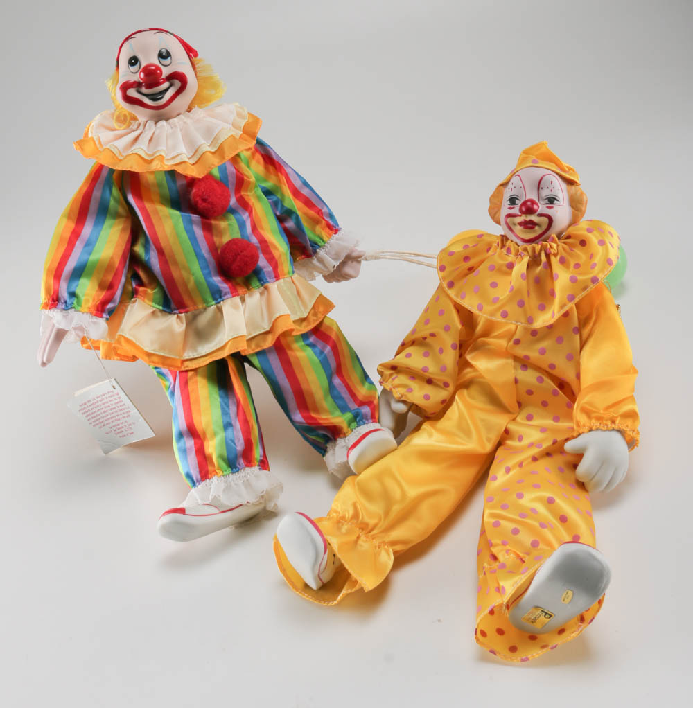The Heritage Mint Ltd. Porcelain Clown Dolls EBTH
