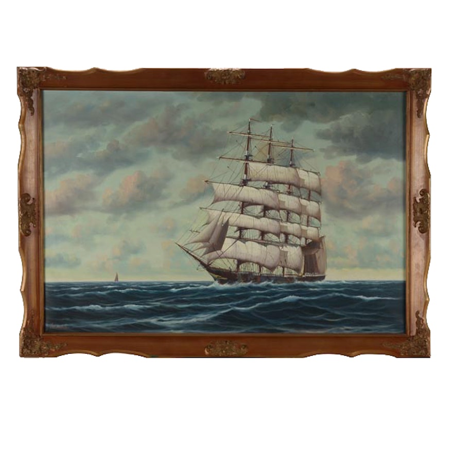 J Winfried Original Oil On Canvas Ebth