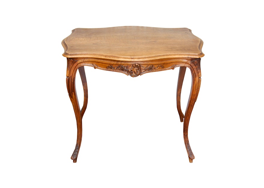 Wood Carved Accent Table : EBTH