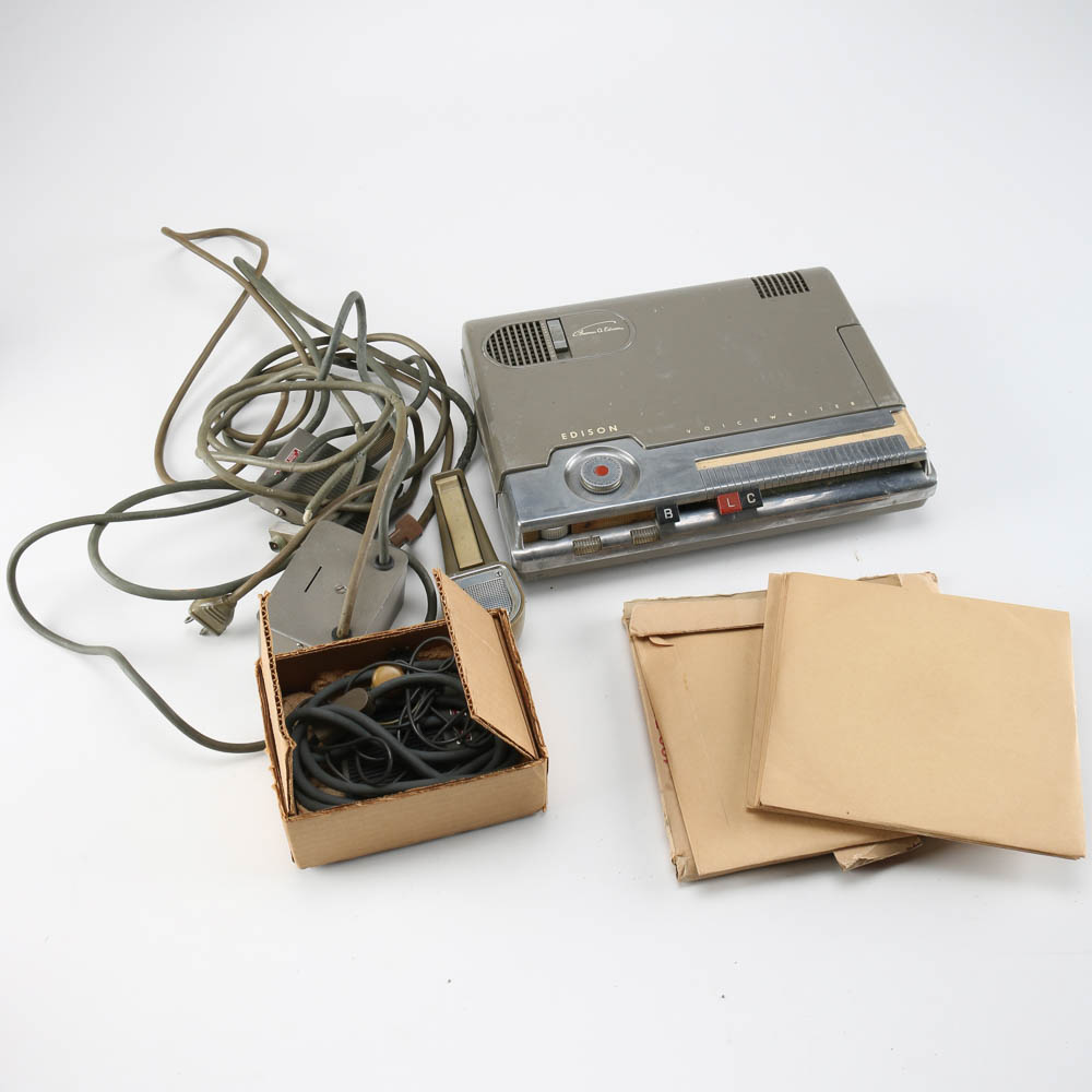 Edison "Voice Writer" Dictation Machine EBTH