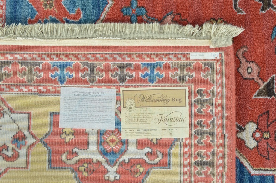 Karastan Colonial Williamsburg "Turkish Church" Persian Style Rug EBTH