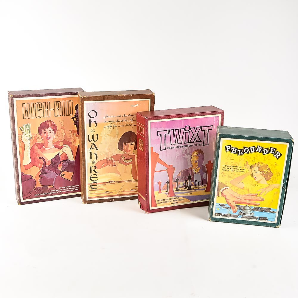 Collection Of Four Vintage Bookshelf Games By 3m Ebth