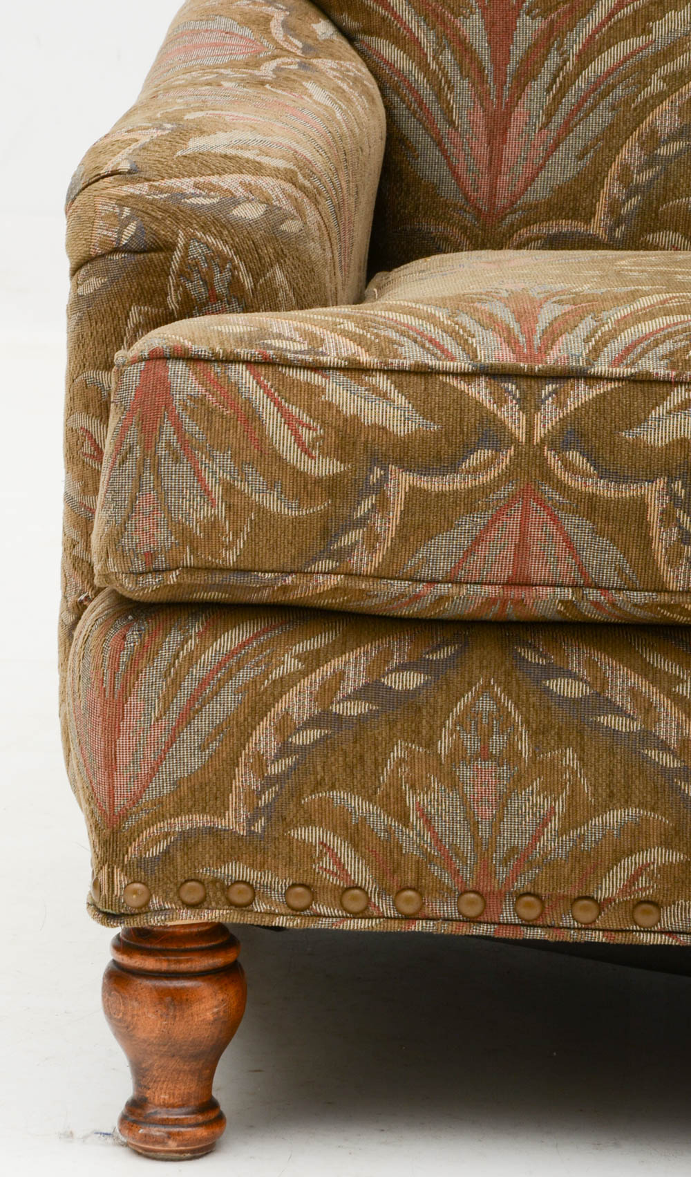 Green Patterned Armchair with Ottoman EBTH