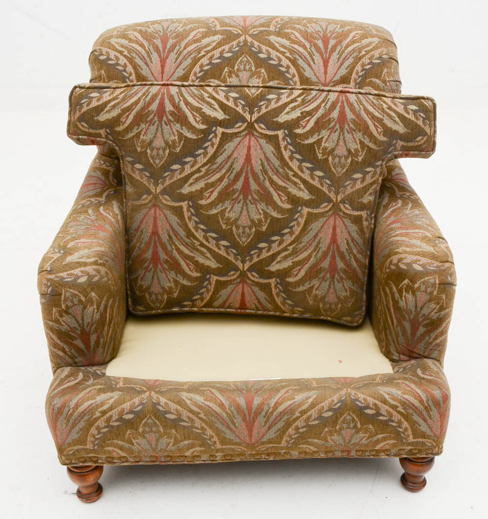 Green Patterned Armchair with Ottoman EBTH