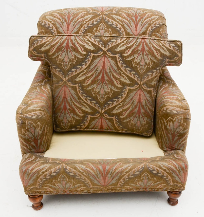 Green Patterned Armchair with Ottoman EBTH