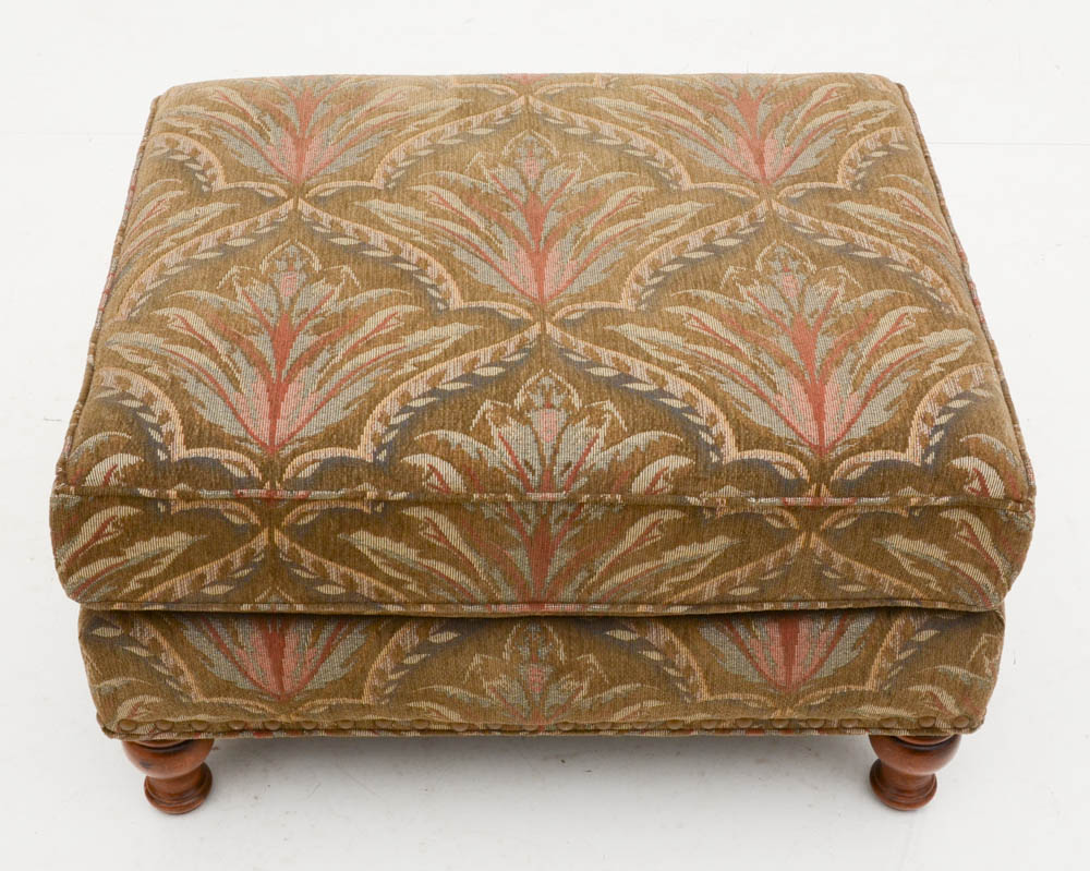 Green Patterned Armchair with Ottoman EBTH