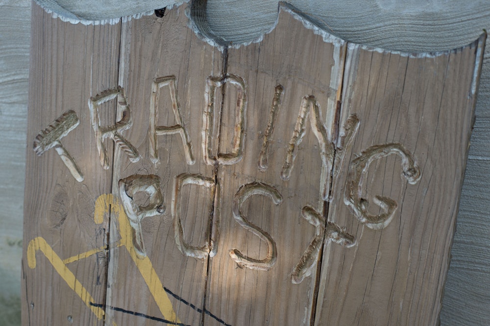 Wooden Trading Post Sign from Mt. Airy, MD | EBTH