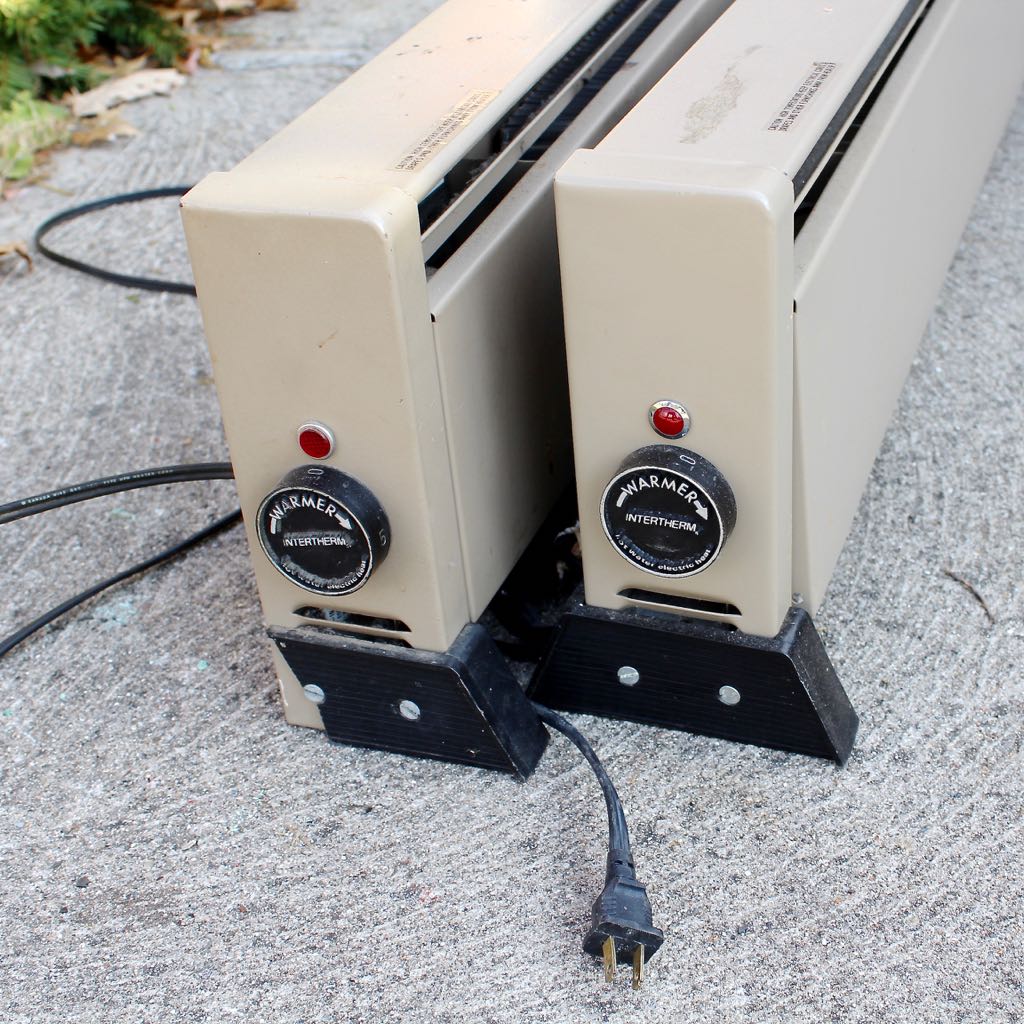 Two Electric Circulating Hot Water Baseboard Heaters EBTH