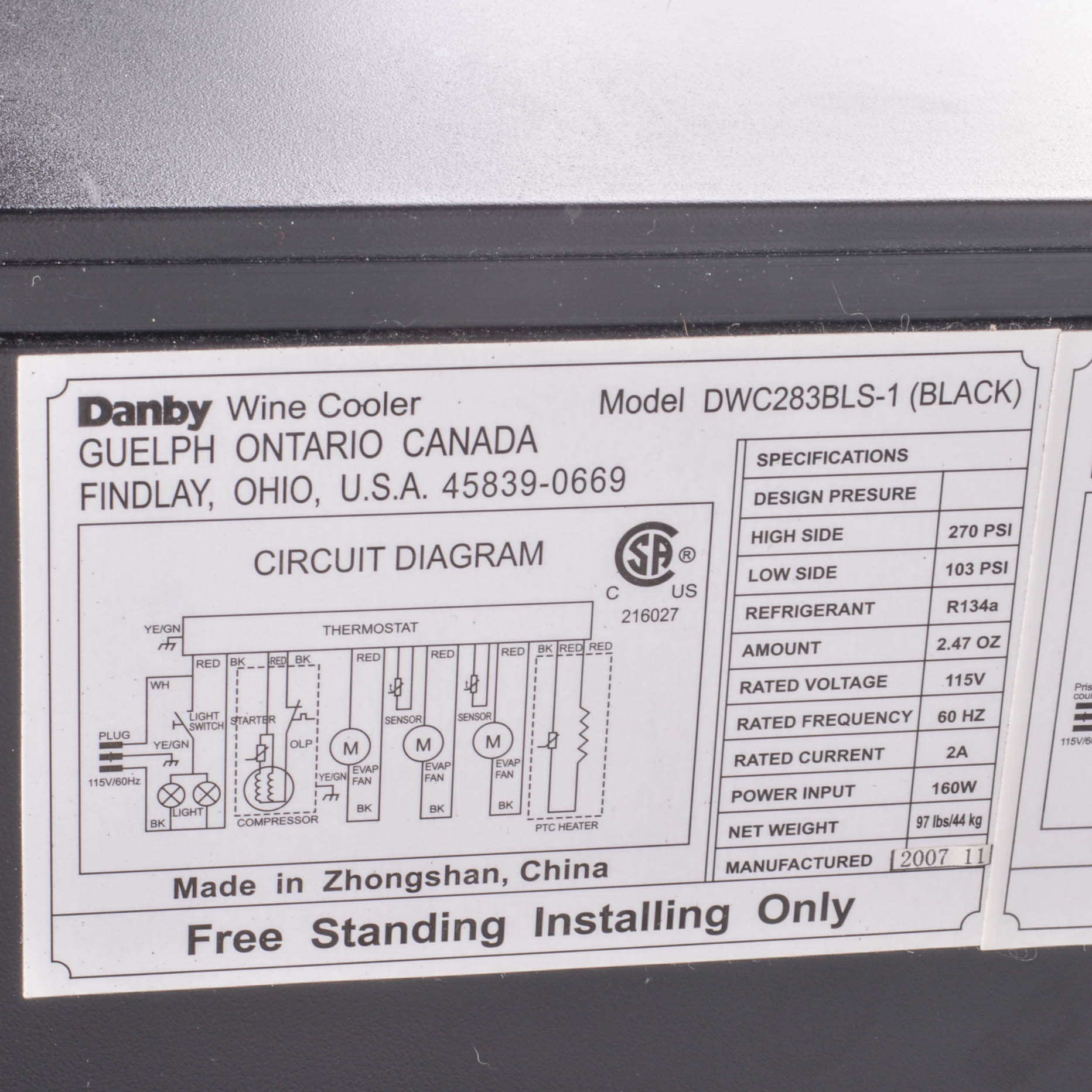 Danby Silhouette Wine Cooler EBTH