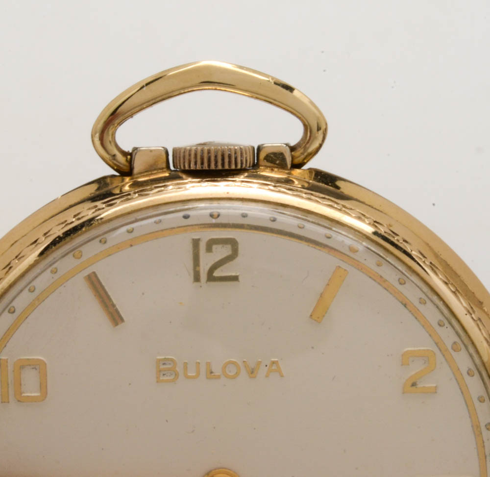 Vintage 10K Rolled Gold Plate Bulova Pocket Watch EBTH