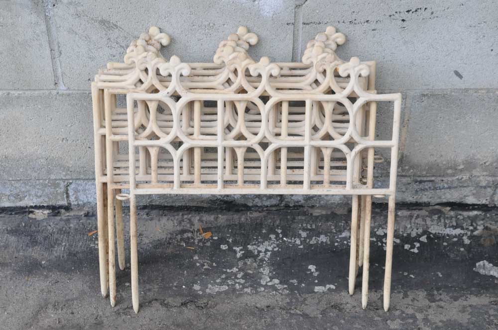 vintage short cast iron garden fencing ebth