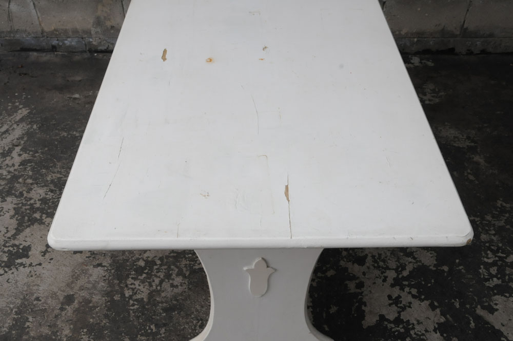 Vintage White Painted Table EBTH