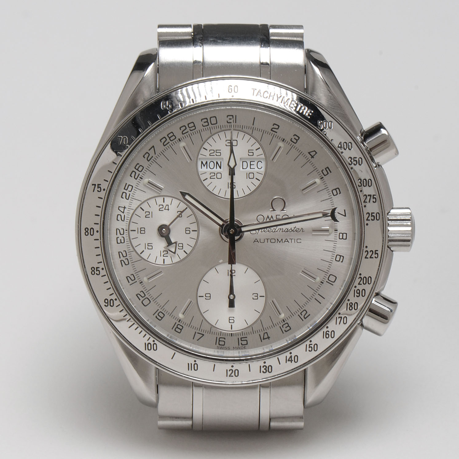 Omega Speedmaster Triple Calendar Silver Chrono Steel Automatic EBTH