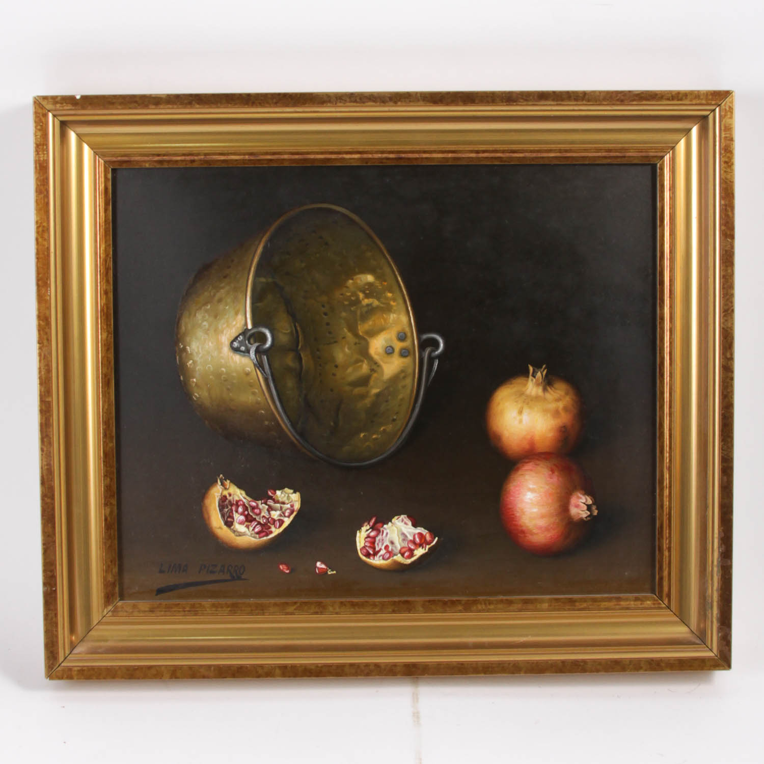 Pair of Lima Pizarro Still Life Oil Paintings on Canvas EBTH