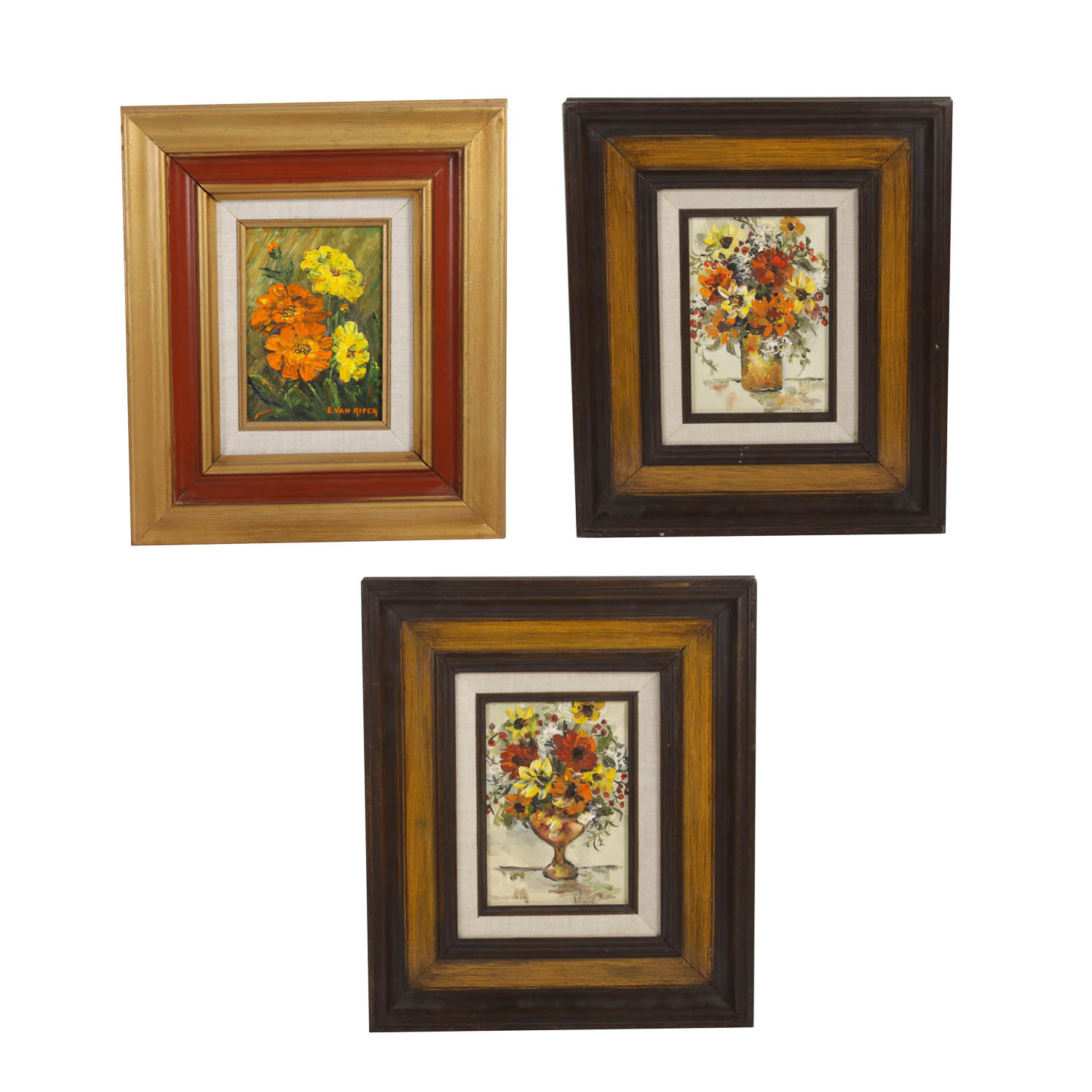 Collection of Signed Oil Paintings on Canvas EBTH