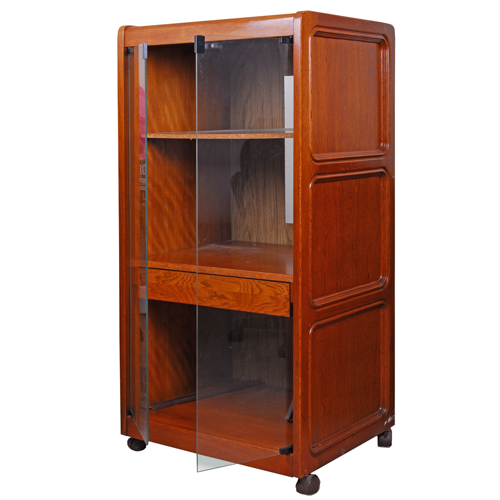 Glass Door Stereo Cabinet Ebth