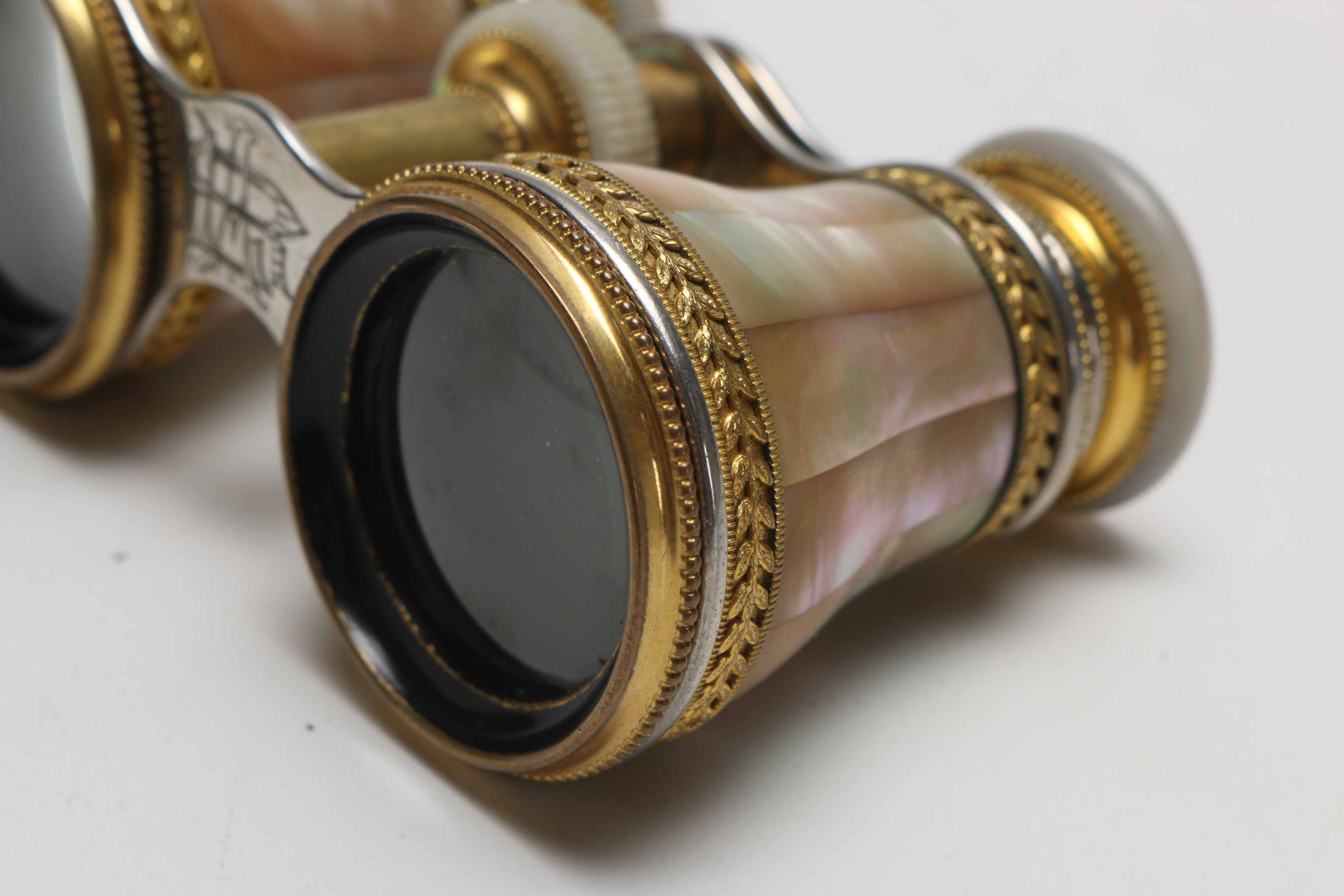 vintage opera glasses mother of pearl