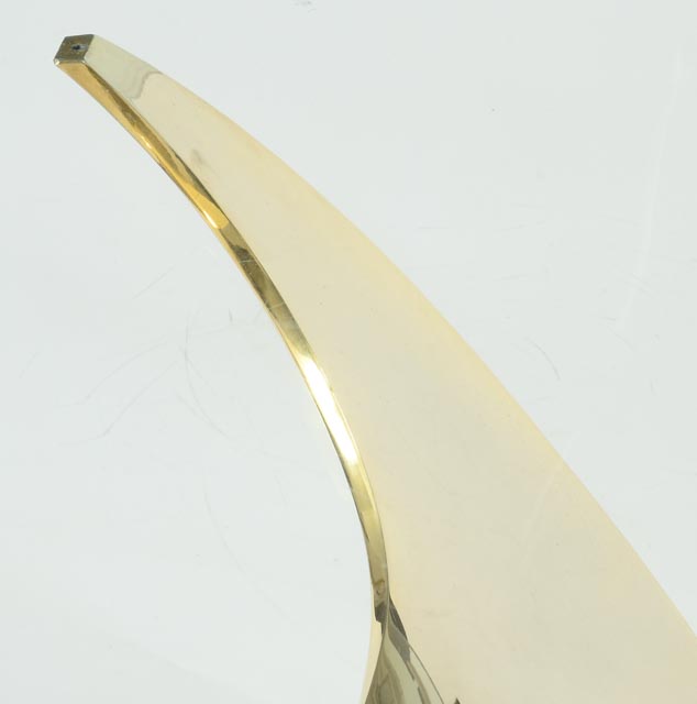 Knut Hesterberg Brass "Propeller" Coffee Table with Heavy Glass Top EBTH