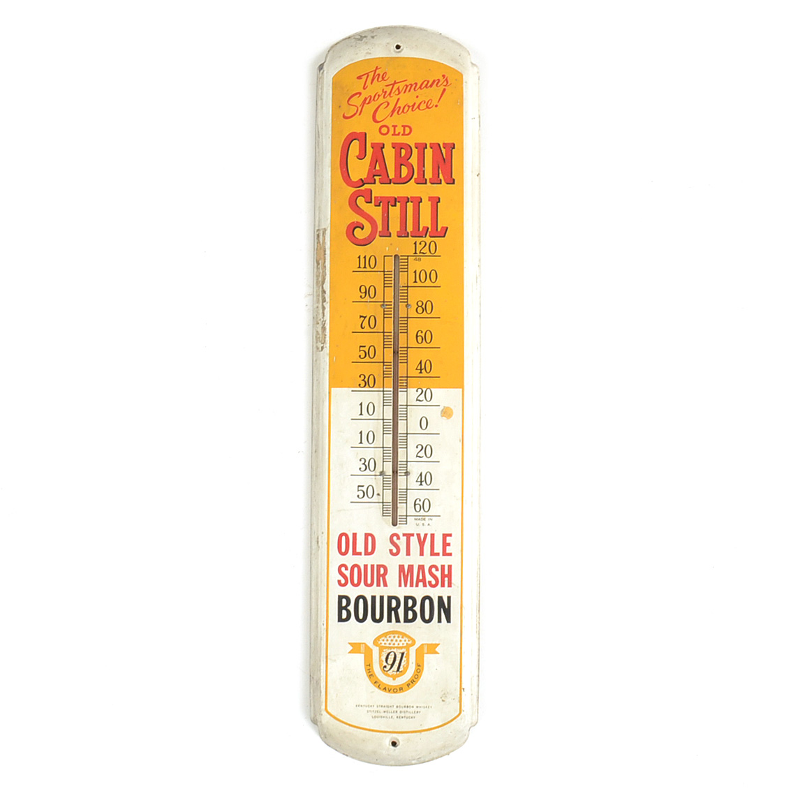 Old Cabin Still Kentucky Bourbon Advertising Thermometer Ebth