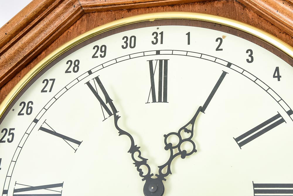 Calendar Pendulum Wall Clock EBTH