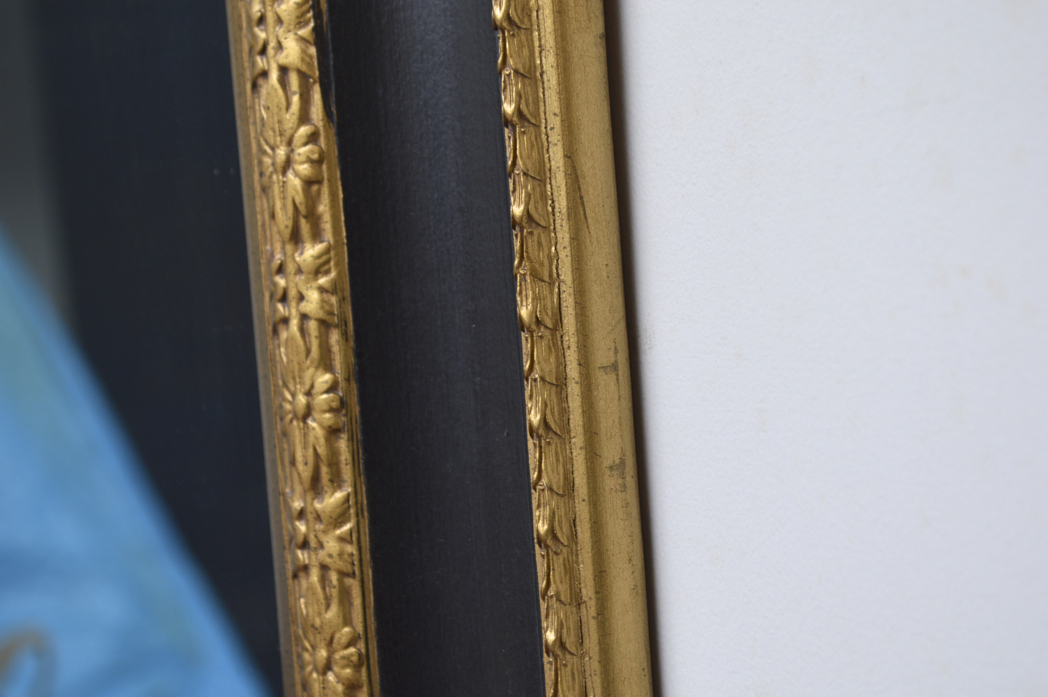 Black and Gold Rectangular Wall Mirror EBTH