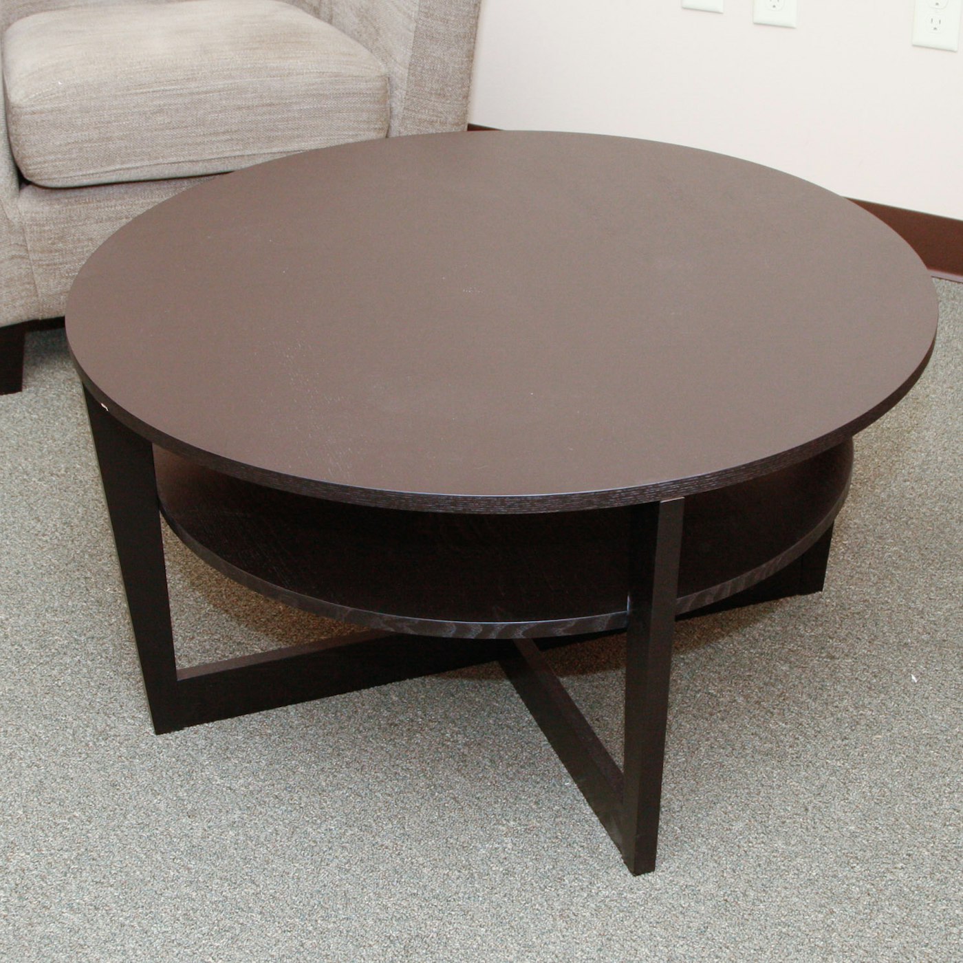 IKEA Vejmon Round Coffee Table with Shelf | EBTH