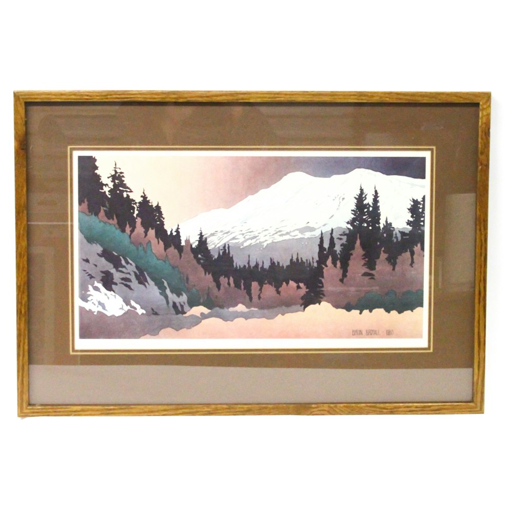 Byron Birdsall Limited Edition Landscape Lithograph EBTH byron-birdsall-limited-edition-landscape-lithograph-ebth