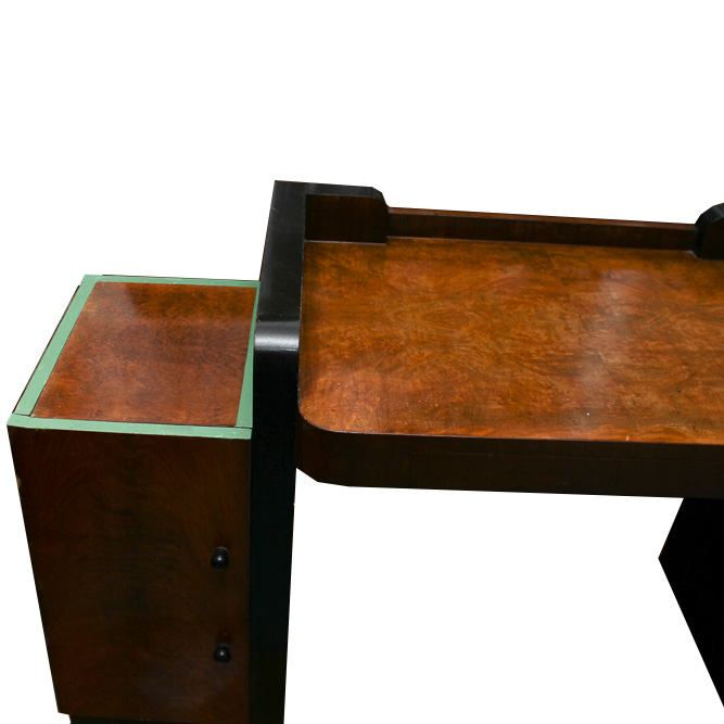 Circa 1930s Art Deco Wooden Desk EBTH