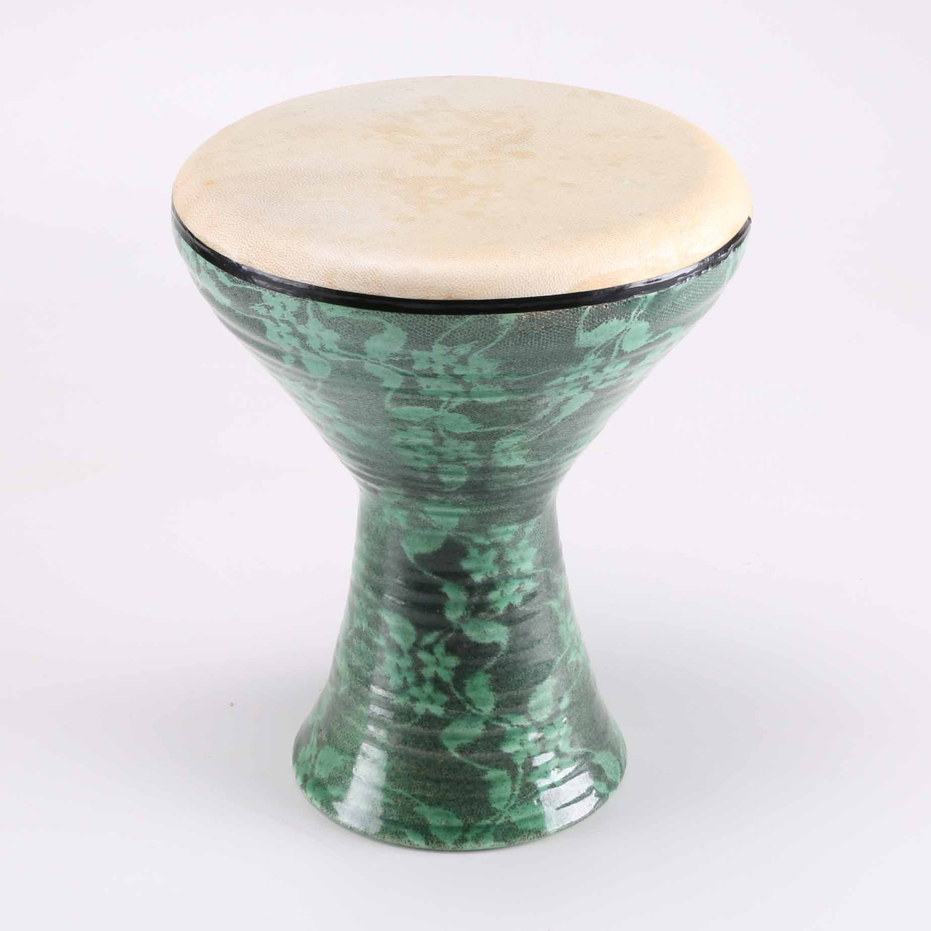 Ceramic Djembe Hand Drum EBTH