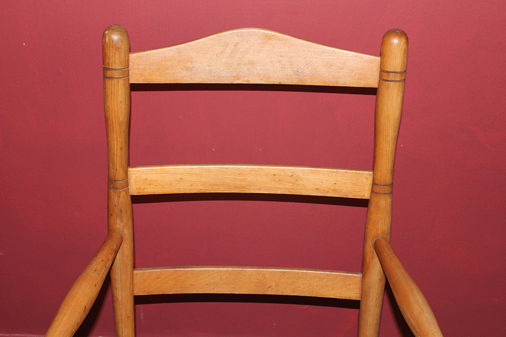 Rustic Wooden Ladder Back Chair and Stool EBTH