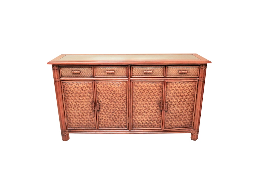 Rattan Sideboard By Leader S Casual Furniture Ebth