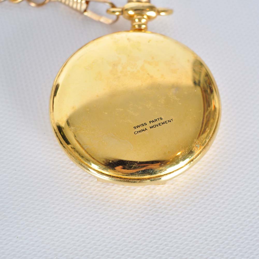 Gold Tone Dale Earnhardt 3 Costume Pocket Watch EBTH