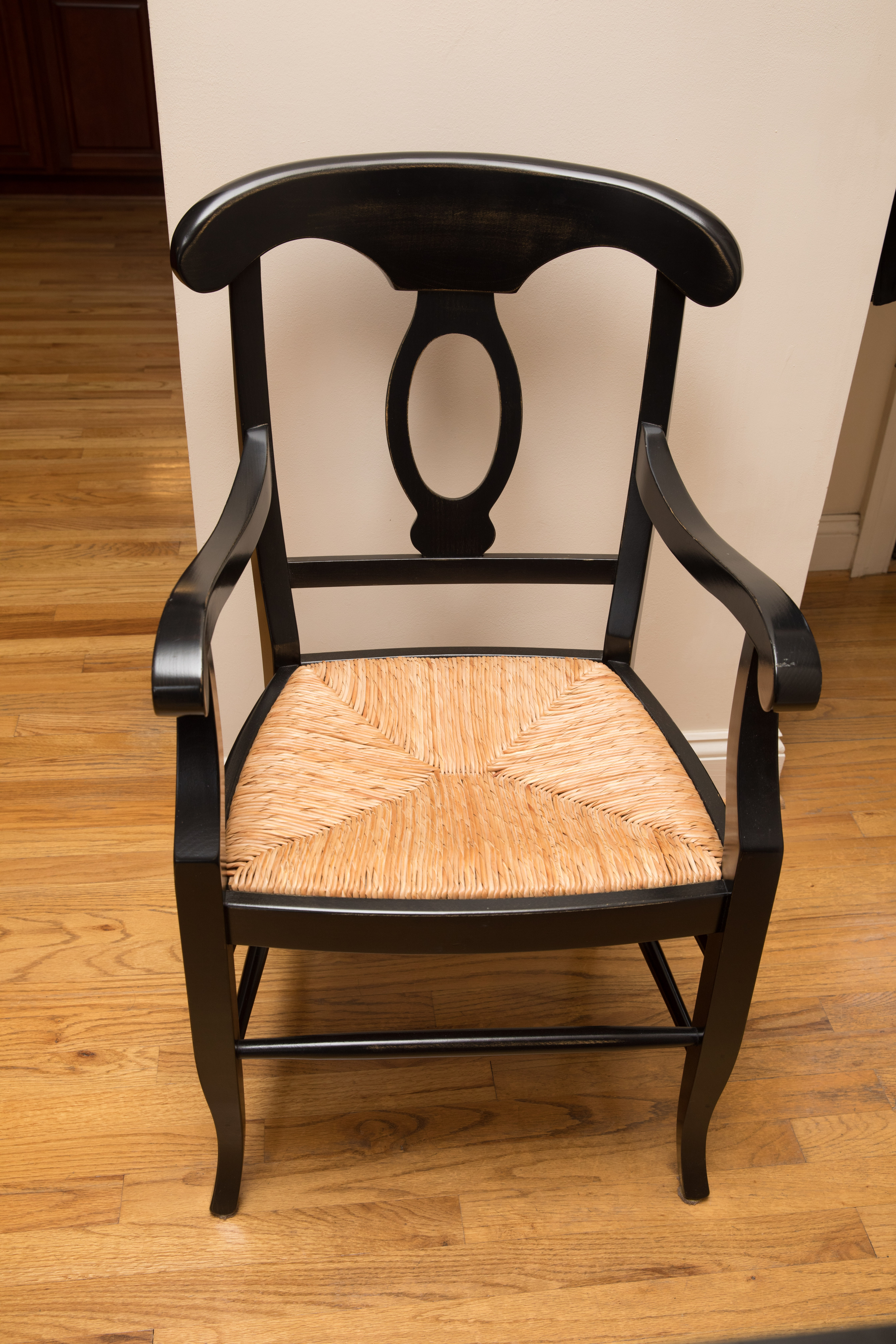 Pottery Barn "Napoleon®" Rush Seat Dining Chair Set of Nine EBTH