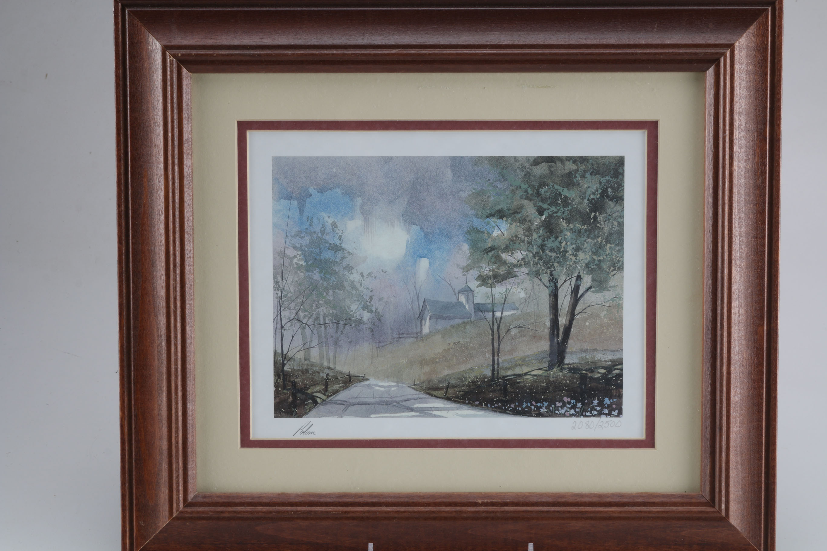 Mark Polom Signed and Numbered Offset Lithograph of a Country Road EBTH