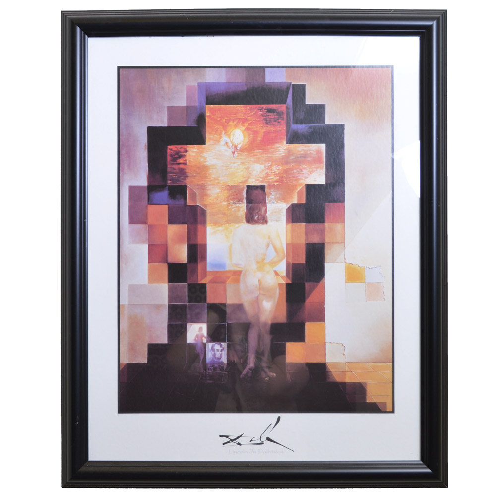 Poster After Salvador Dali Lincoln In Dalivision Ebth