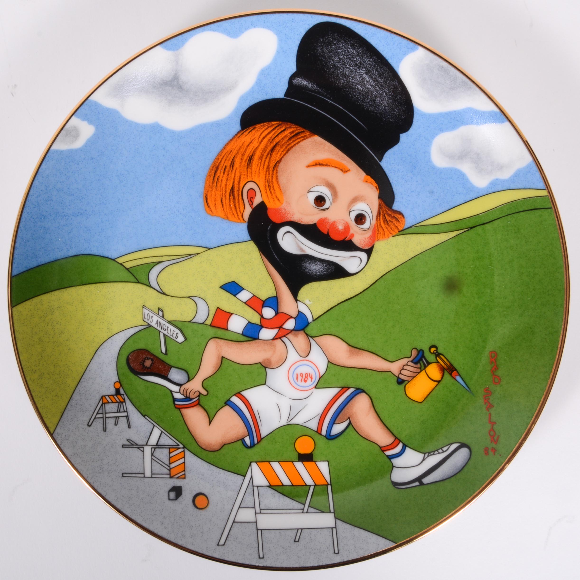 Armstong's Art on Porcelain Red Skelton Five Porcelain Plates EBTH