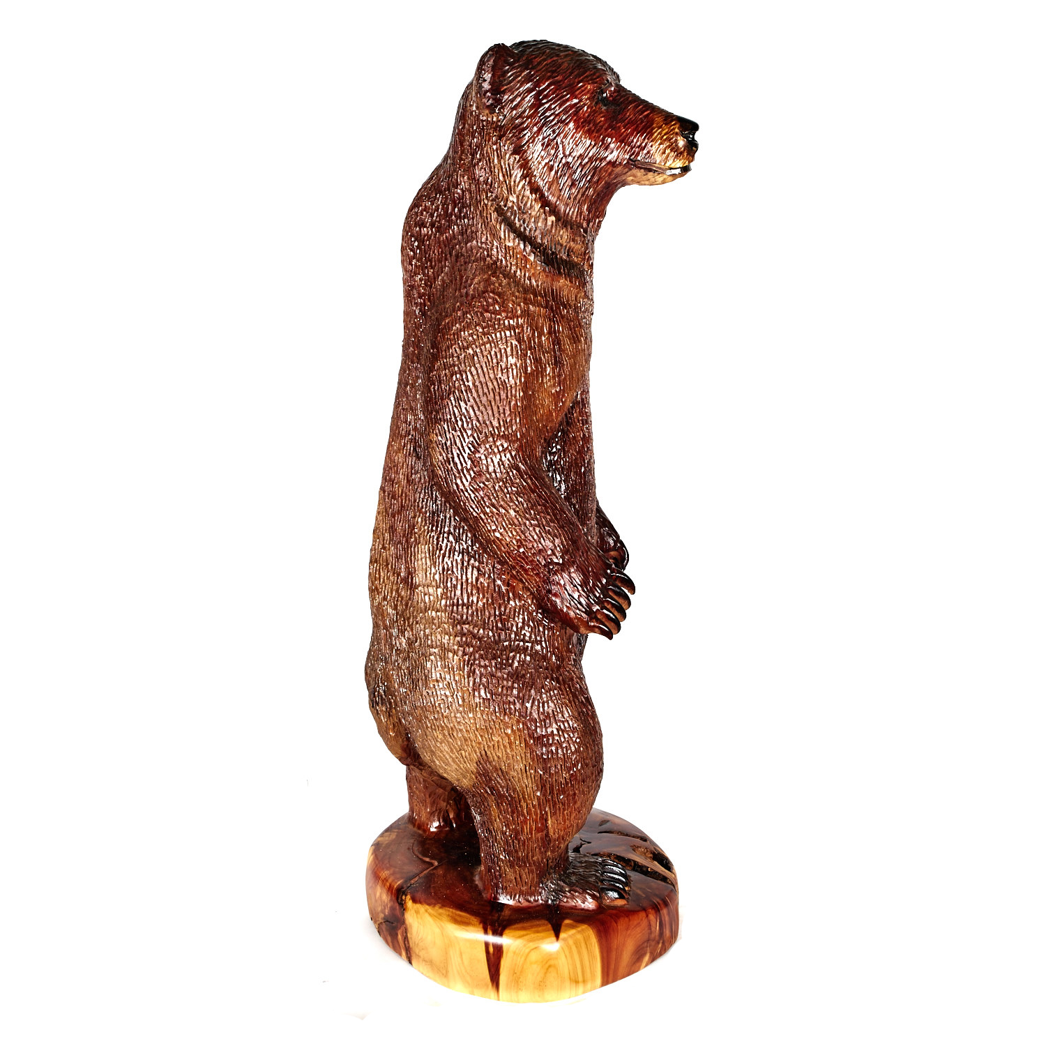 Wooden Carved Bear Statue EBTH