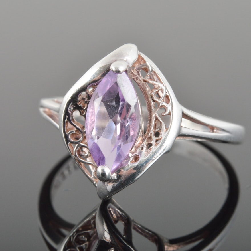 Sterling Silver Amethyst Ring by Avon EBTH
