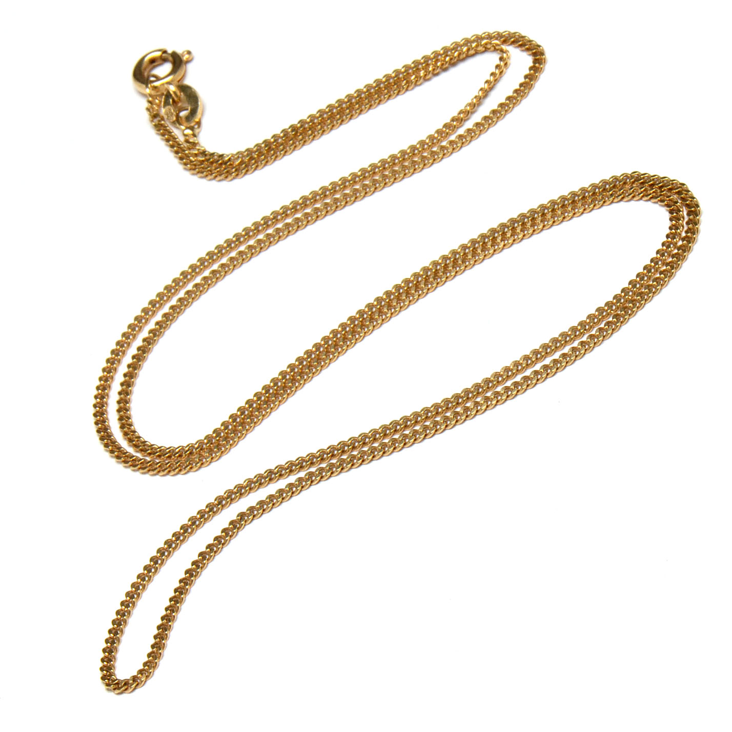 18K Yellow Gold Chain Necklace with Spring Clasp EBTH