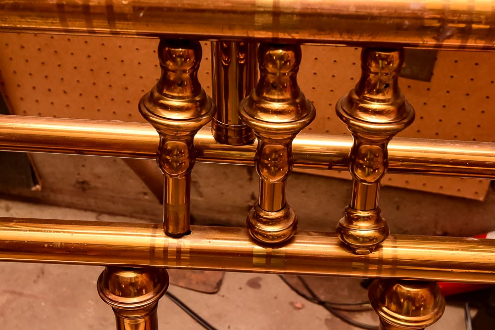 Full Bed with BrassPlated Headboard and Footboard EBTH