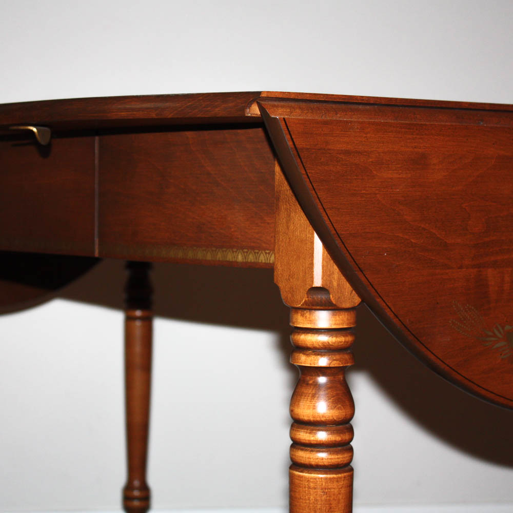 Vintage Hitchcock Style Drop Leaf Dining Table EBTH