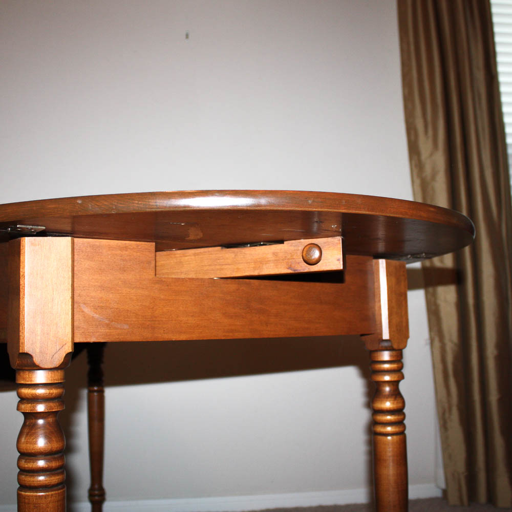 Vintage Hitchcock Style Drop Leaf Dining Table EBTH