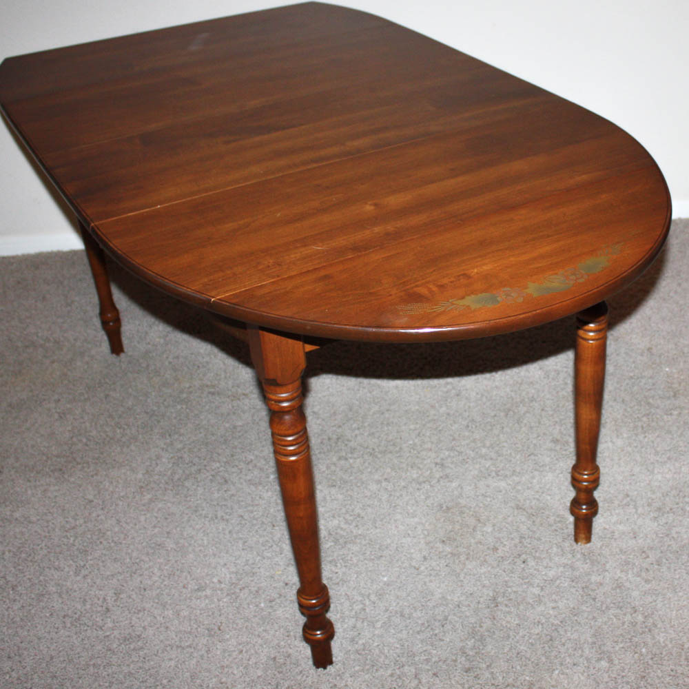 Vintage Hitchcock Style Drop Leaf Dining Table EBTH