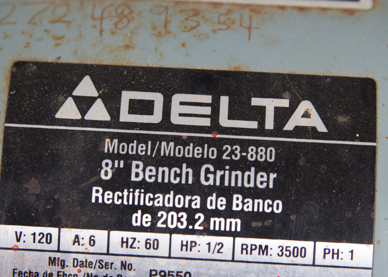 Delta Model 23880 8Inch Bench Grinder with Stand EBTH