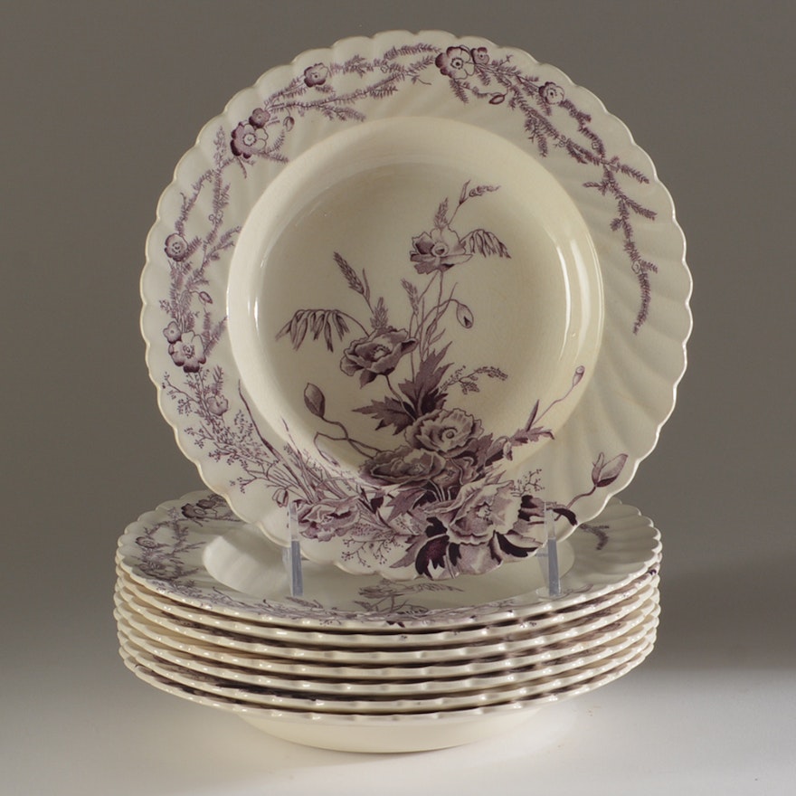 Vintage A J Wilkinson English Clarice Cliff Harvest Semi Porcelain Bowls Ebth