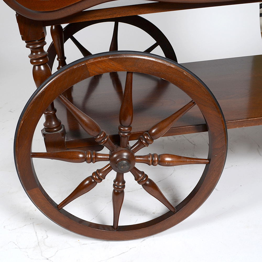 Gibbard Furniture Walnut Drop Leaf Tea Cart EBTH